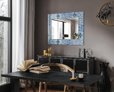 Dekoračné zrkadlo Modré dekoratívne dlaždice