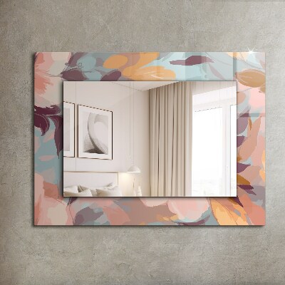 Dekoračné zrkadlo na stenu Kvety pastelové listy
