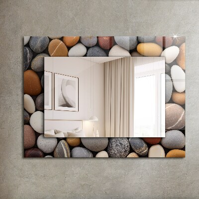 Dekoračné zrkadlo na stenu Farebné hladké kamene