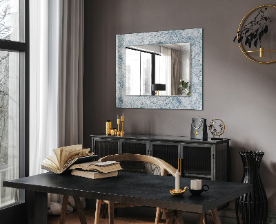 Dekoračné zrkadlo Modrý kvetinový vzor