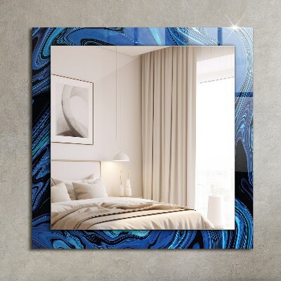 Dekoračné zrkadlo Abstraktný modrý vzor