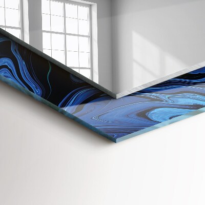 Dekoračné zrkadlo Abstraktný modrý vzor