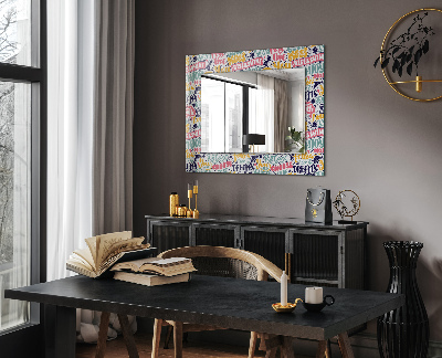 Zrkadlo s motívom Farebné motivačné nápisy