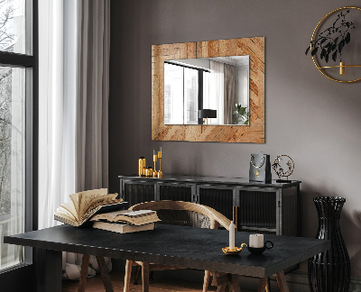 Zrkadlo s potlačeným rámom Drevené parkety