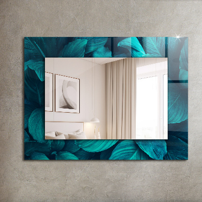 Dekoračné zrkadlo na stenu Zelené listy