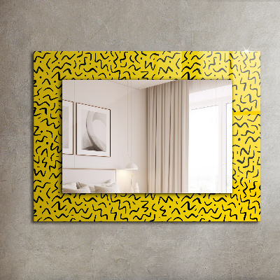 Dekoračné zrkadlo Žltý abstraktný vzor