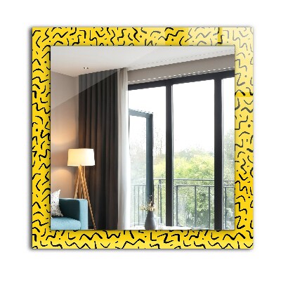 Dekoračné zrkadlo Žltý abstraktný vzor