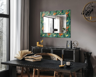 Dekoračné zrkadlo na stenu Kolibríky a kvety