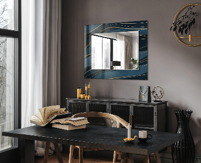Zrkadlo s potlačeným rámom Abstraktné línie