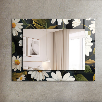 Zrkadlo s motívom Biele listy sedmokrásky