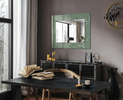 Zrkadlo s potlačeným rámom Listy ginka