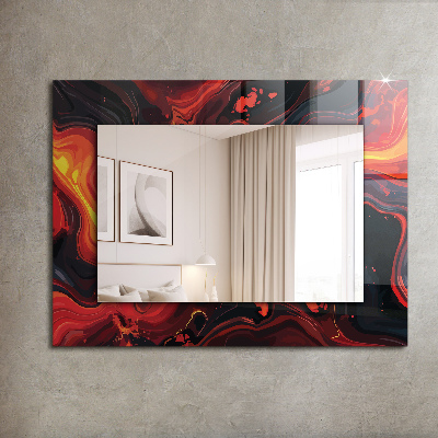 Dekoračné zrkadlo na stenu Abstraktná láva
