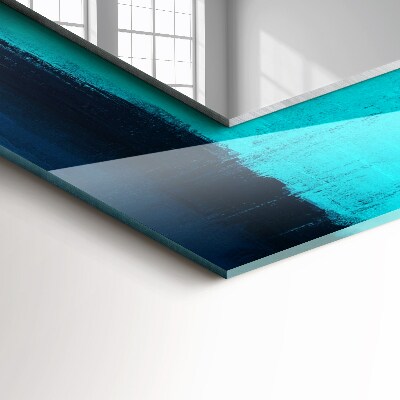 Zrkadlo s motívom Abstraktné modré umenie