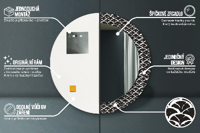 Okrúhle ozdobné zrkadlo Orientálne stupnice