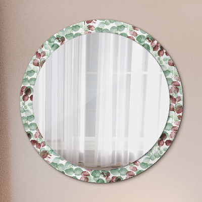 Okrúhle ozdobné zrkadlo Eukalyptus