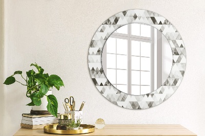 Okrúhle ozdobné zrkadlo na stenu Dúhový trojuholník