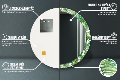 Okrúhle ozdobné zrkadlo na stenu Džungľa