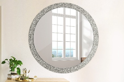 Okrúhle zrkadlo s potlačou Kvetinový vzor