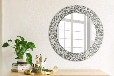 Okrúhle zrkadlo s potlačou Kvetinový vzor