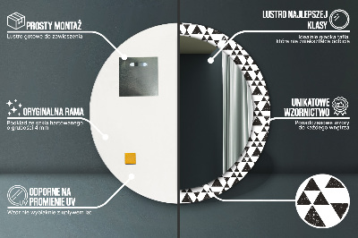 Okrúhle ozdobné zrkadlo Geometrické trojuholníky