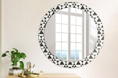 Okrúhle ozdobné zrkadlo Geometrické trojuholníky