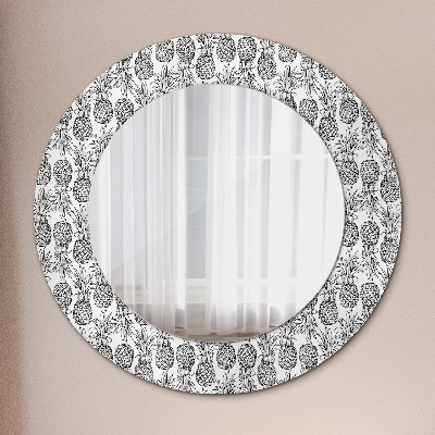 Okrúhle ozdobné zrkadlo Ananás