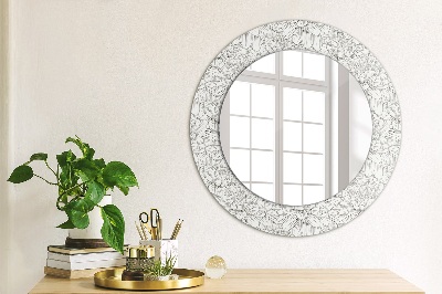 Okrúhle ozdobné zrkadlo Kvety lotos