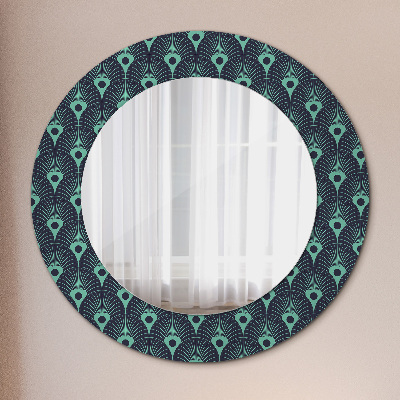 Okrúhle dekoračné zrkadlo s motívom Kvetinový vzor