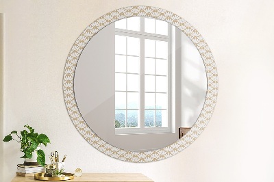 Okrúhle ozdobné zrkadlo na stenu Orientálna kvetina