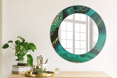 Okrúhle ozdobné zrkadlo Smaragdový mramor
