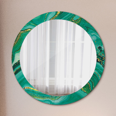 Okrúhle ozdobné zrkadlo Mramor z achátu
