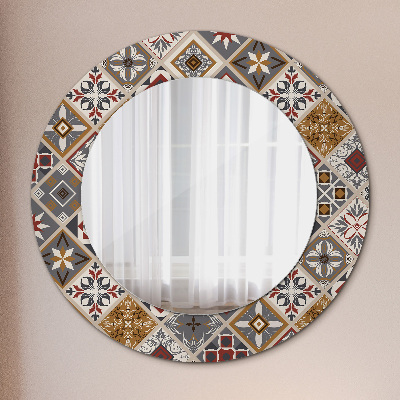 Okrúhle ozdobné zrkadlo Turecký vzor