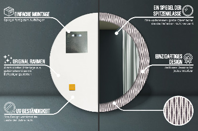 Okrúhle zrkadlo s potlačou Geometrický bodový vzor