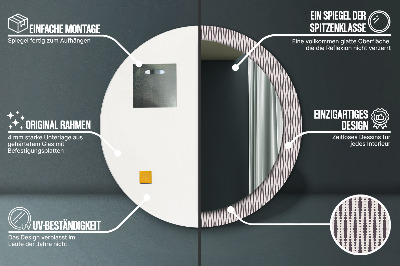 Okrúhle zrkadlo s potlačou Geometrický bodový vzor