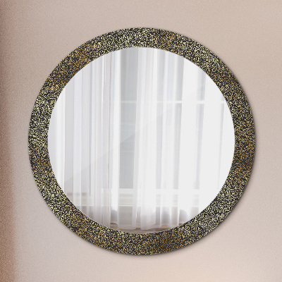 Okrúhle dekoračné zrkadlo s motívom Zlaté ozdoby