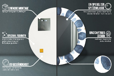 Okrúhle ozdobné zrkadlo Mesiac mandala