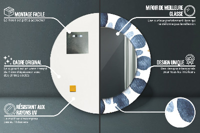 Okrúhle ozdobné zrkadlo Mesiac mandala