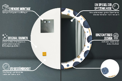 Okrúhle ozdobné zrkadlo Mesiac mandala