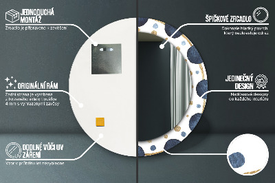 Okrúhle ozdobné zrkadlo Mesiac mandala