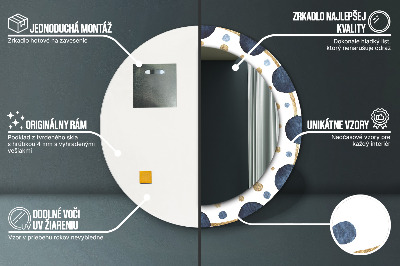 Okrúhle ozdobné zrkadlo Mesiac mandala