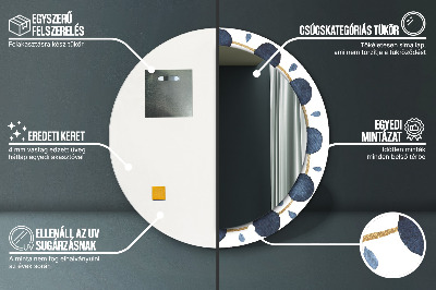 Okrúhle ozdobné zrkadlo Mesiac mandala
