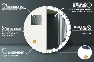 Okrúhle ozdobné zrkadlo Mesiac mandala