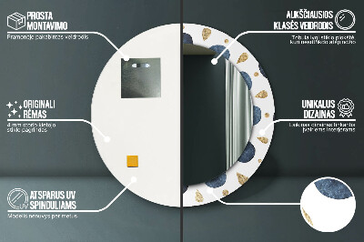 Okrúhle ozdobné zrkadlo Mesiac mandala