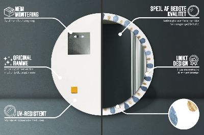 Okrúhle ozdobné zrkadlo Mesiac mandala