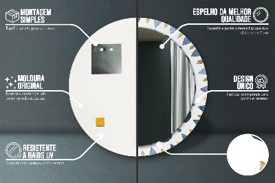 Okrúhle ozdobné zrkadlo Mesiac mandala
