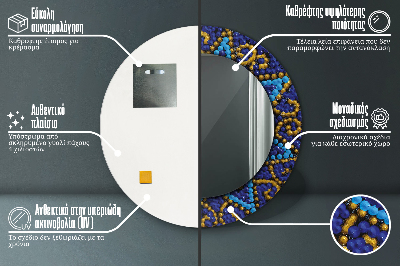 Okrúhle ozdobné zrkadlo Dekoratívna skladba