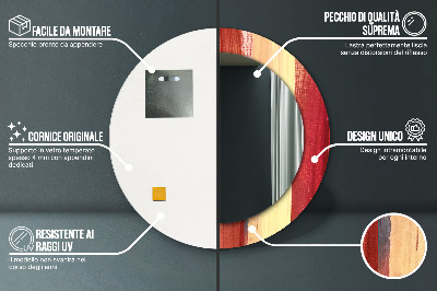 Okrúhle ozdobné zrkadlo Abstraktný obrázok