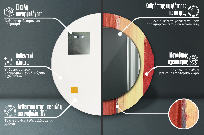 Okrúhle ozdobné zrkadlo Abstraktný obrázok