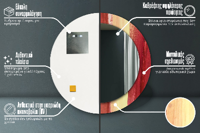 Okrúhle ozdobné zrkadlo Abstraktný obrázok