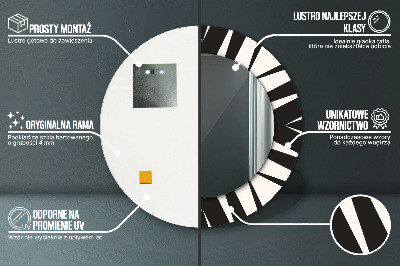 Okrúhle ozdobné zrkadlo na stenu Geometria abstrakcie